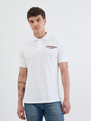 Just Cavalli Mens Cotton Golfer In White