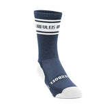 Boerboel Ladies Long Outdoor Cotton Socks In Blue/White