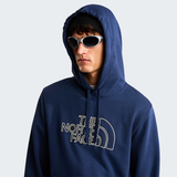 The North Face Mens Crew Peak Light Hoodie Navy Stone