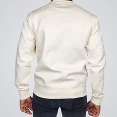Pure Premium Mens Bobbio Ecru Sweater