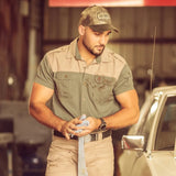 Boerboel Men'S Kalahari Short Sleeves Shirts In Olive/Putty