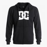Dc Shoes Zip Thru Hooded Sweater In Black