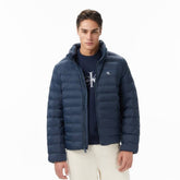Calvin Klein Mens Nylon Hooded Puffer Jacket In Ink