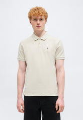 Calvin Klein Mens Monogram Pique Golfer In Beige