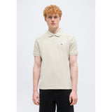 Calvin Klein Mens Monogram Pique Golfer In Beige