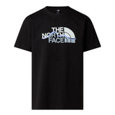 The North Face Mens Mountain Line T-Shirt In Black Multi