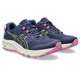 Asics Womens Trabuco Terra 2 Sneakers In Deep Ocean/Lime Green