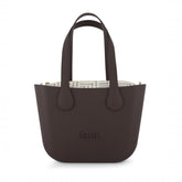 Fenn Gold Zip Printed Canvas Tote Bag In Chocolate