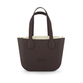 Fenn Gold Zip Plain Canvas Tote Bag In Chocolate