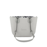 Fenn Gunmetal Chain Tote Bag In Grey