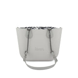 Fenn Gunmetal Chain Tote Bag In Grey