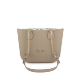 Fenn Gold Chain Tote Bag In Stone