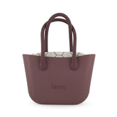 Fenn Gold Zipper Purple Handle Tote Bag In Purple