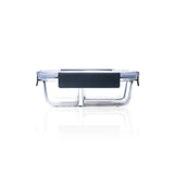 Consol Glass Madrid 3 Division Rectangular Storage Container With Clip On Lid In Clear