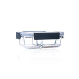 Consol Glass Madrid 3 Division Rectangular Storage Container With Clip On Lid In Clear