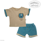 Mother's Choice Boys Waffle 2 Piece Set In Dip Stone