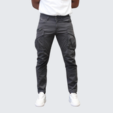 Pure Premium Mens Clive Cargo Pants In Grey