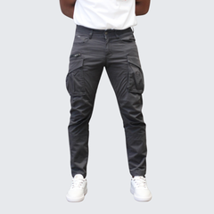 Pure Premium Mens Clive Cargo Pants In Grey