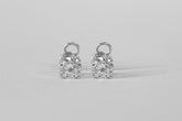 10ct White Gold Round-Cut Diamond Stud Earrings (4-Claw Setting)