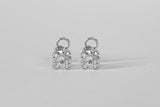 10ct White Gold Round-Cut Diamond Stud Earrings (4-Claw Setting)