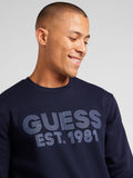 Guess Mens Beau Cn Sweatshirt In Navy