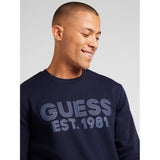 Guess Mens Beau Cn Sweatshirt In Navy