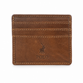 Polo Mens Card And Drivers Licence Holder In Brown