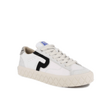 Palladium Womens Ace Lo Mix Leather Shoes In Star White/Zebra