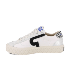 Palladium Womens Ace Lo Mix Leather Shoes In White