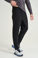 Anta Mens Advanced Running Woven Track Pants In Black