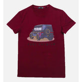 Pure Premium Carro T-shirt In Burgandy