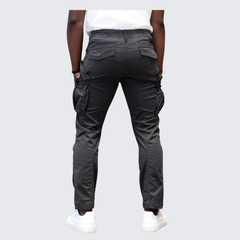 Pure Premium Mens Clive Cargo Pants In Grey