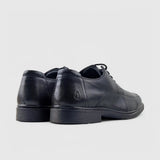 Hush Puppies Mens Thorpe Black Leather Shoes