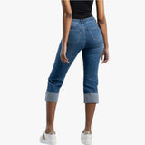 Sissy boy Ladies Ryder High-Waist Capri Jeans In Light Vintage