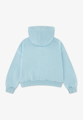 Converse Girls Relaxed Graphic Hoodie In Light Blue