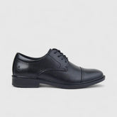Hush Puppies Mens Reggie Leather Shoes Black