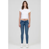 Sissy Boy Womens Super Low Waist Skinny Jean In Medium Vintage