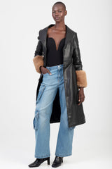Sissy Boy Womens Mid Waist Cargo Jeans In Medium Vintage