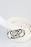 Sissy boy Womens Main Girl Patent Belt In White