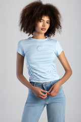 Sissyboy Womens Midnight Glow Branded T-Shirt In Light Blue