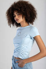 Sissyboy Womens Midnight Glow Branded T-Shirt In Light Blue