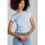 Sissy boy Womens Midnight Glow Branded T-Shirt In Light Blue