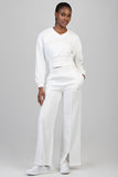 Sissyboy Cross It Sweat Top V-Neck In Off White