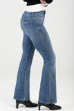 Sissy Boy Womens Mid Waist Skinny Flare Jeans In Light Vintage