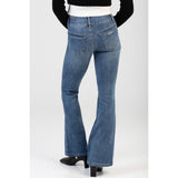 Sissy Boy Womens Mid Waist Skinny Flare Jeans In Light Vintage