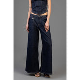 Sissy Boy Gigi Wide Leg Low Waist Jeans In Blue