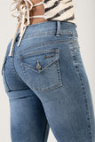 Sissy Boy Womens Mid Waist Kari Bootleg Jeans In Light Vintage