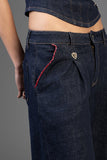Sissy Boy Gigi Wide Leg Low Waist Jeans In Blue