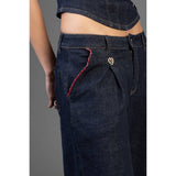 Sissy Boy Gigi Wide Leg Low Waist Jeans In Blue
