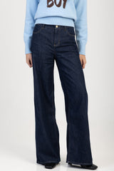 Sissy Boy Womens Cleo Slouchy Mid Waist Jean In Forever Blue